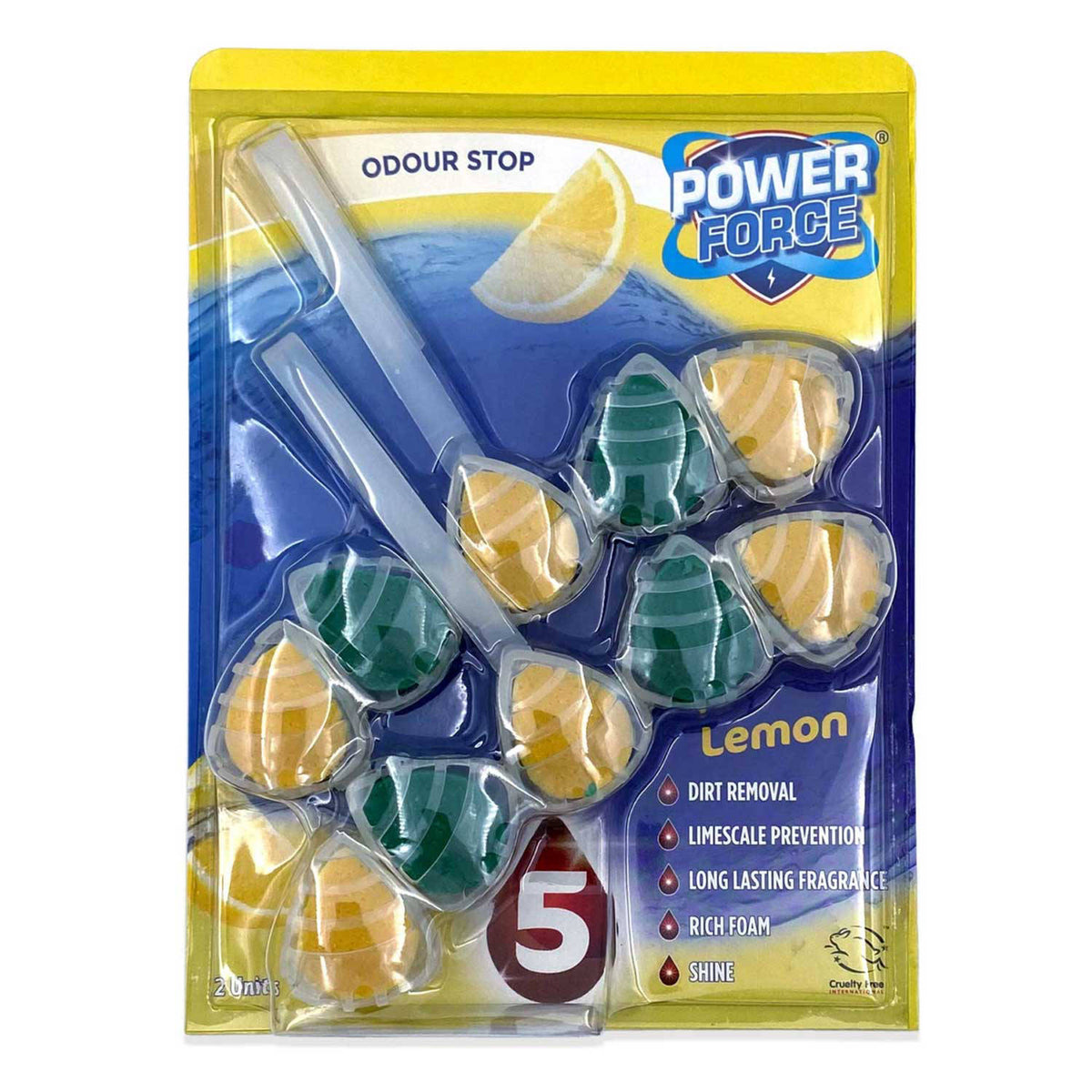 Lemon toilet freshener block 55g, imported from the UK