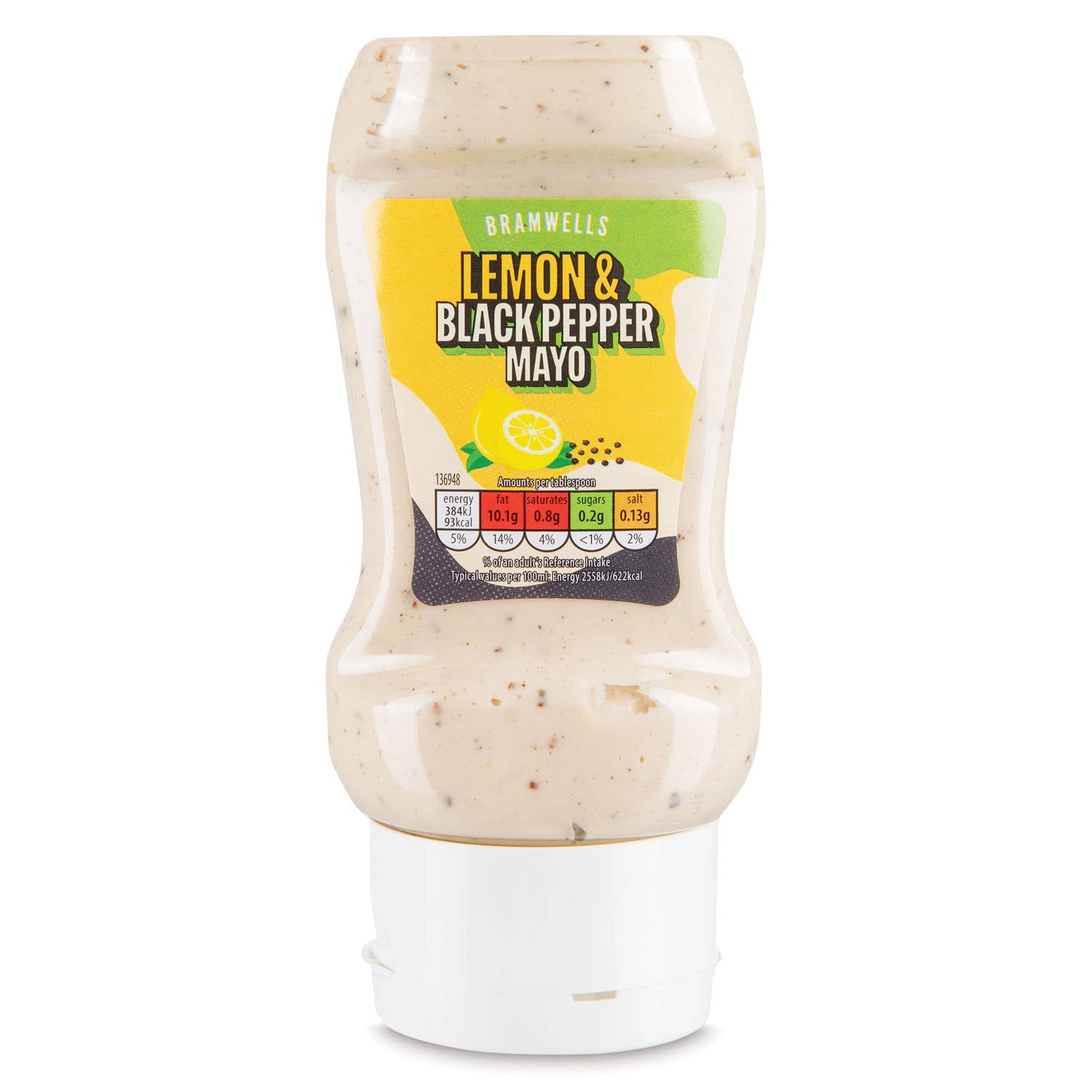 Lemon and black pepper mayonnaise with free range eggs (British brand)
