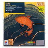 Smoked salmon with lemon and pepper seasoning, UK version