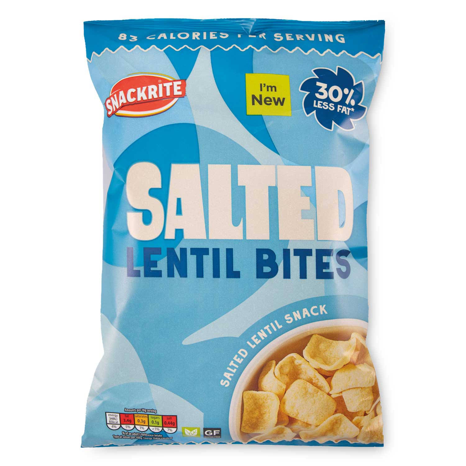 Lentil Chips crunchy mustard-free snack (British brand)