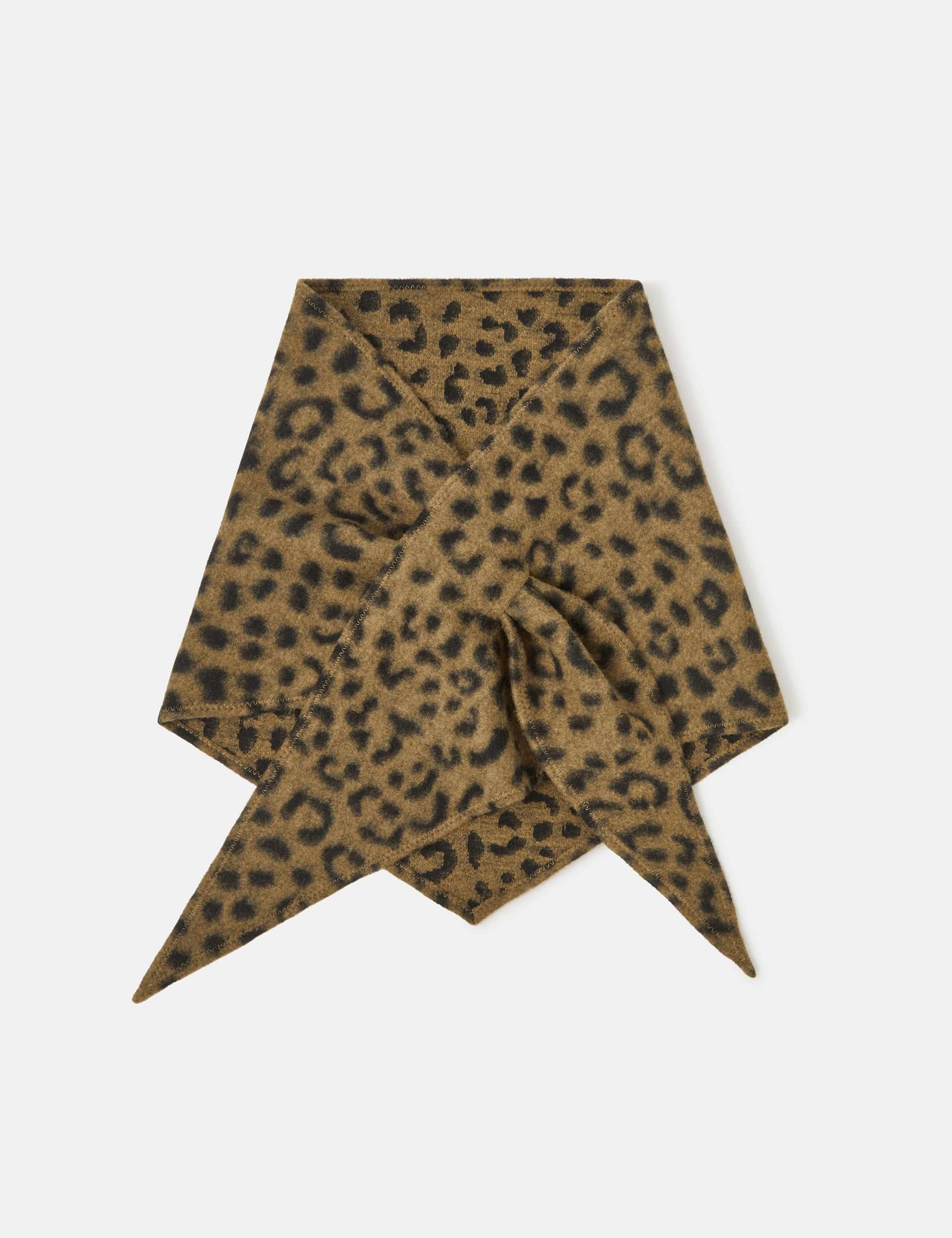 Accessorize leopard print triangle scarf, UK version