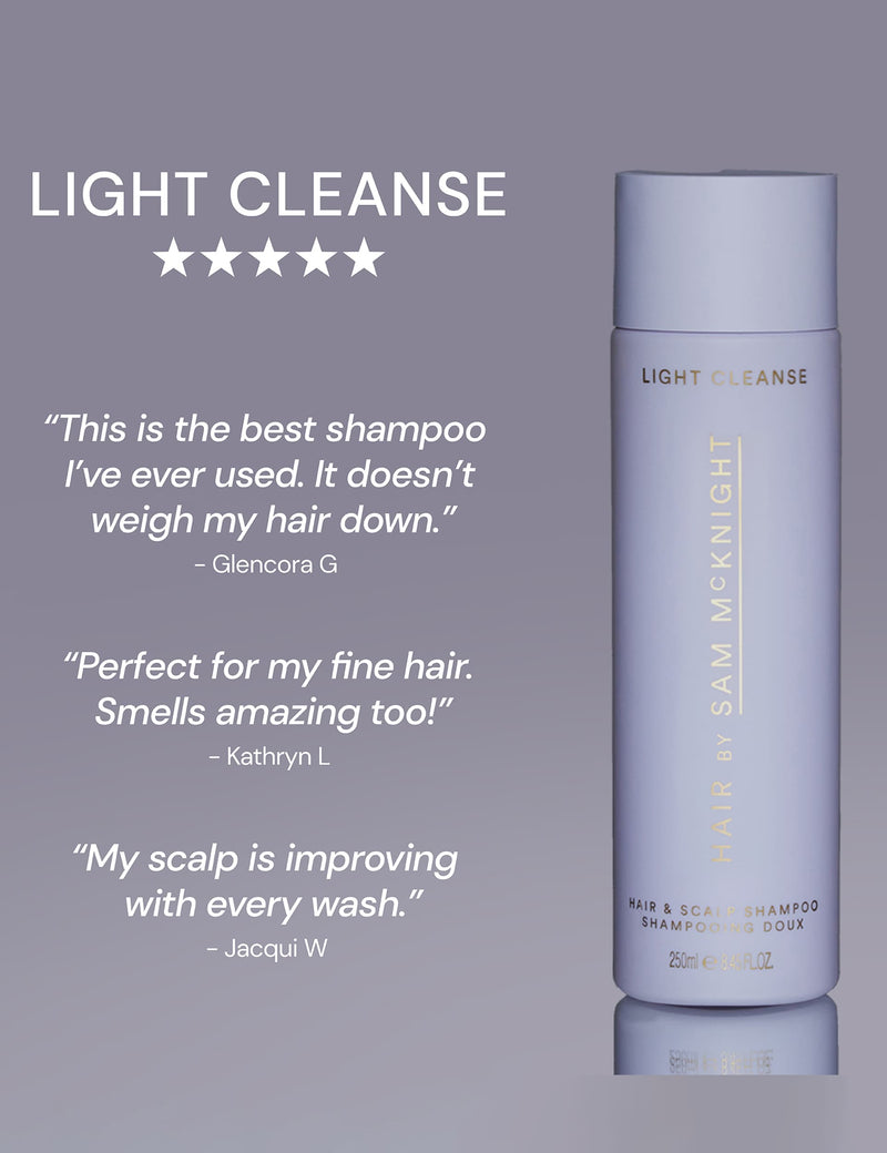 Sam McKnight Light Cleanse Hair & Scalp Shampoo 1000ml (British brand)