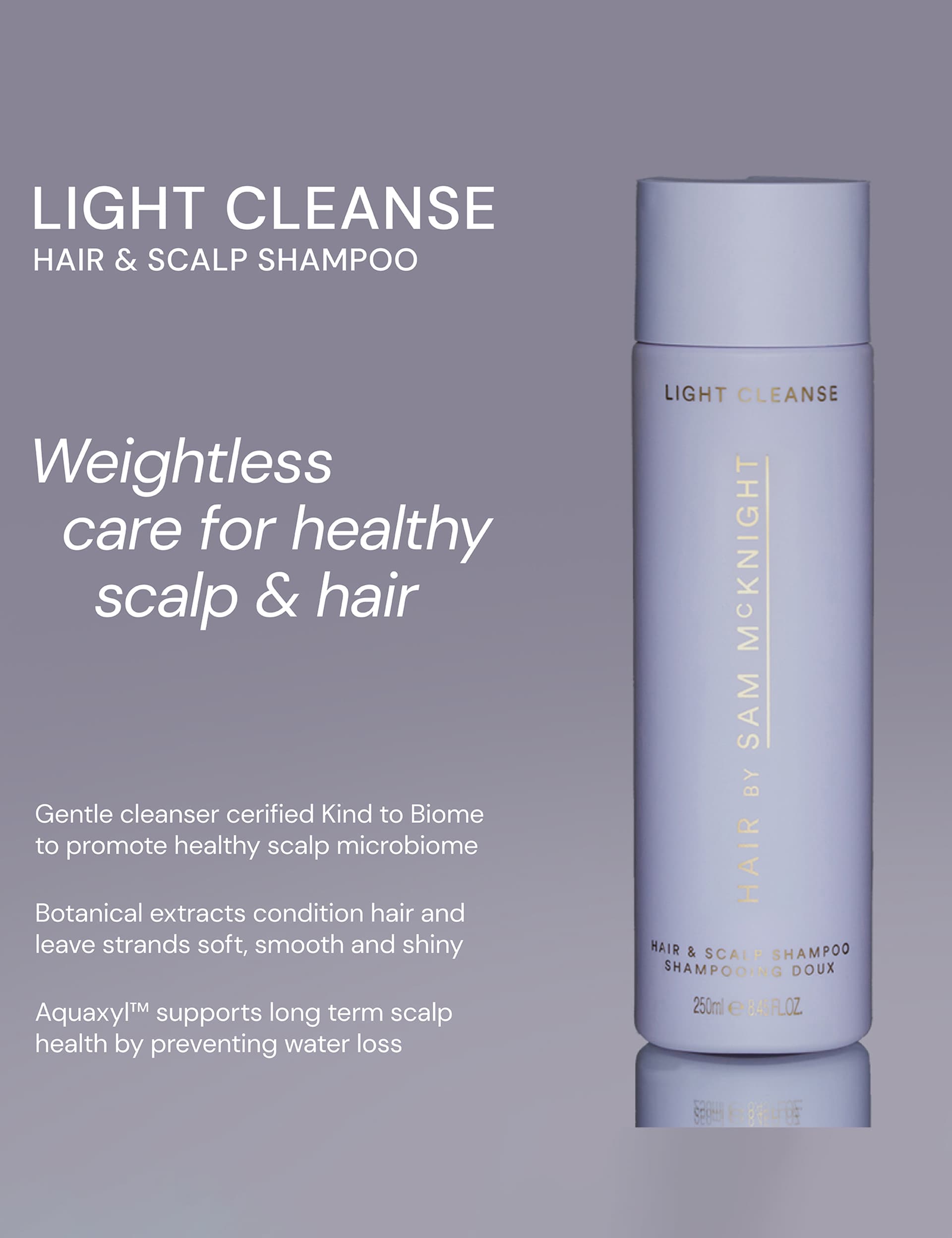 Sam McKnight Light Cleanse Hair & Scalp Shampoo 1000ml (British brand)