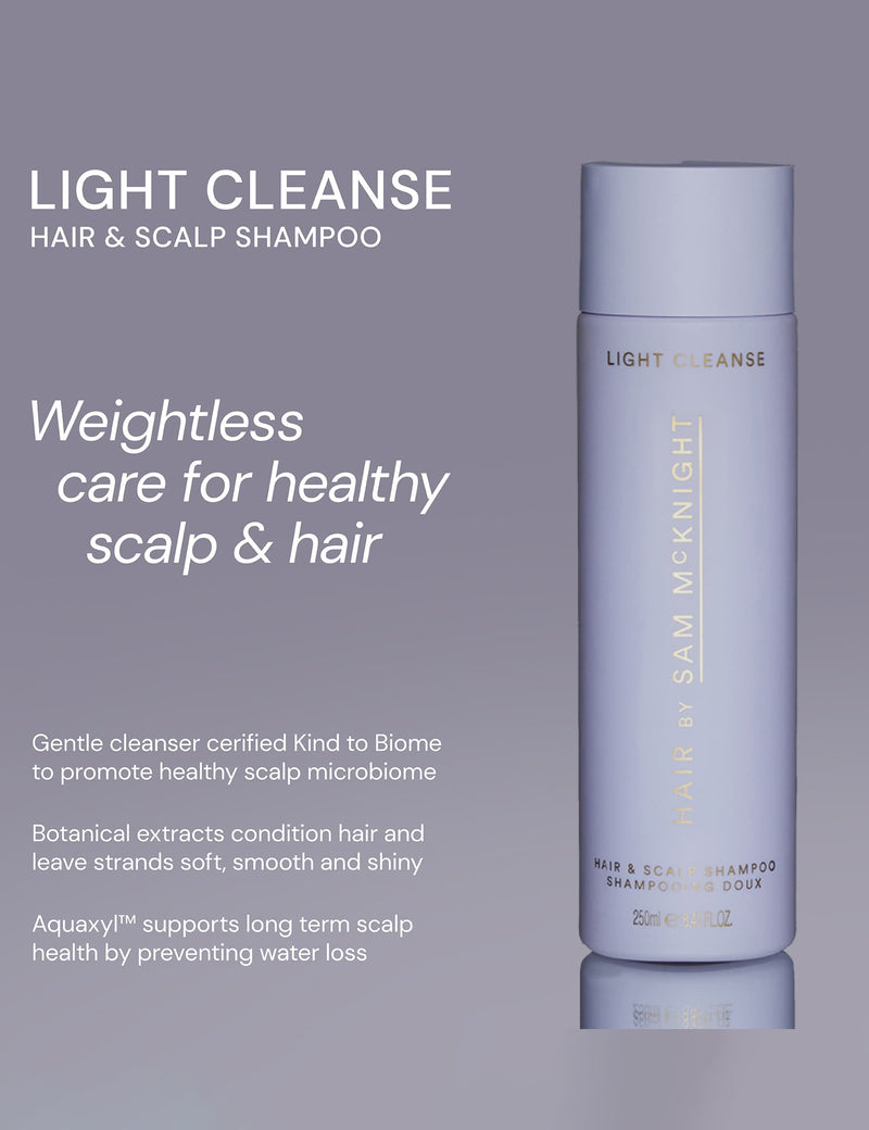 Sam McKnight Light Cleanse Hair & Scalp Shampoo 1000ml (British brand)