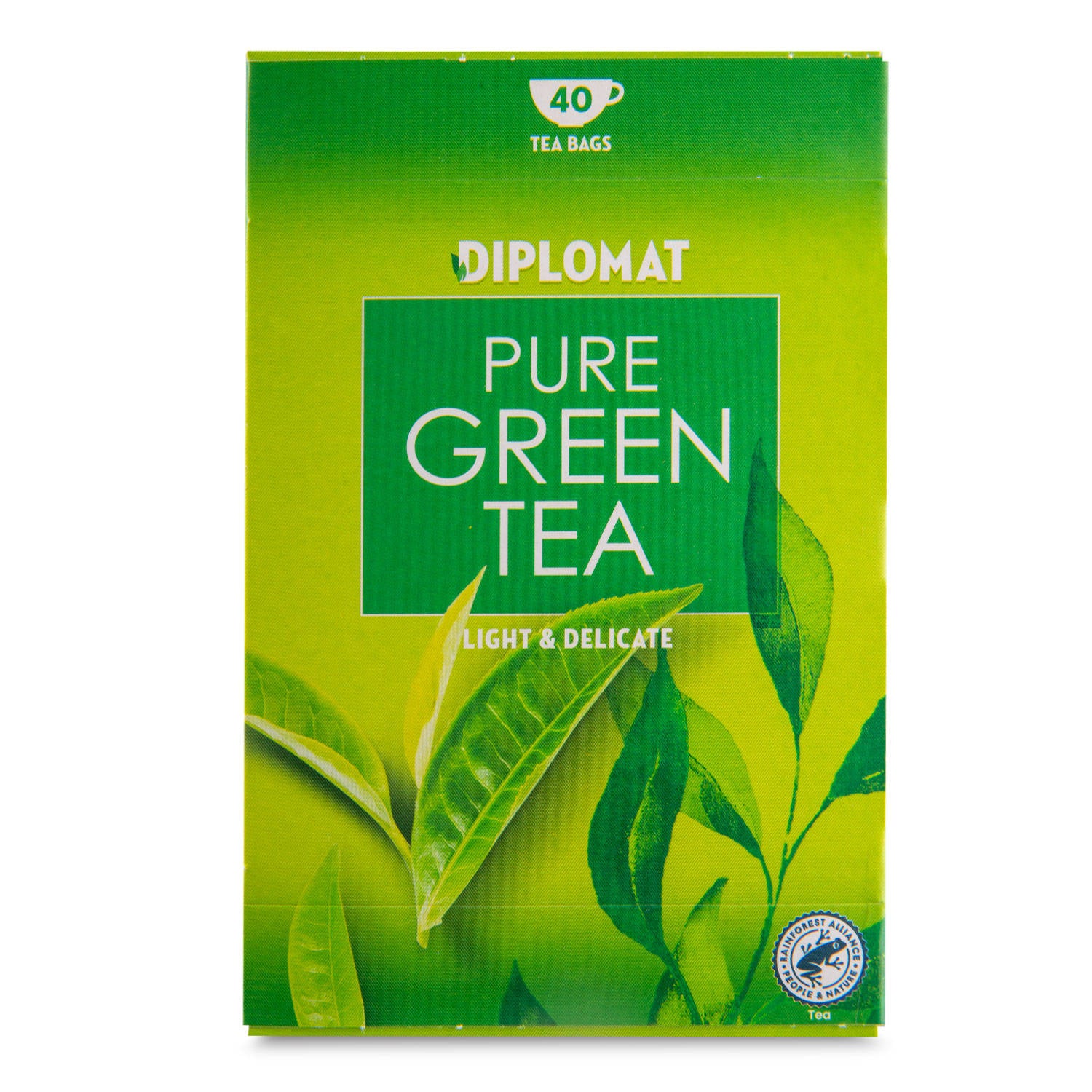 Pure green tea 40 pack, light and delicate (British brand)