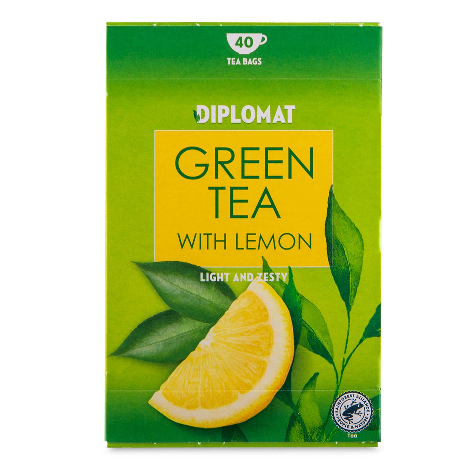 Light and zesty green tea with lemon 40 pack (British brand)