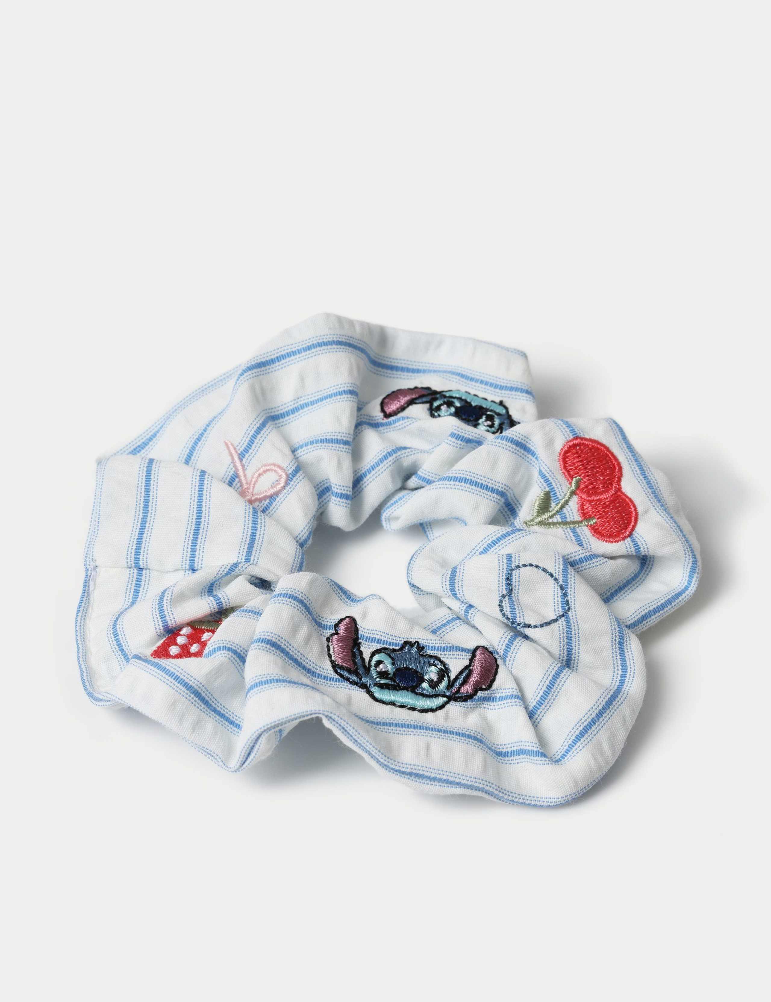 Disney Lilo & Stitch embroidered scrunchie hair tie (British brand)