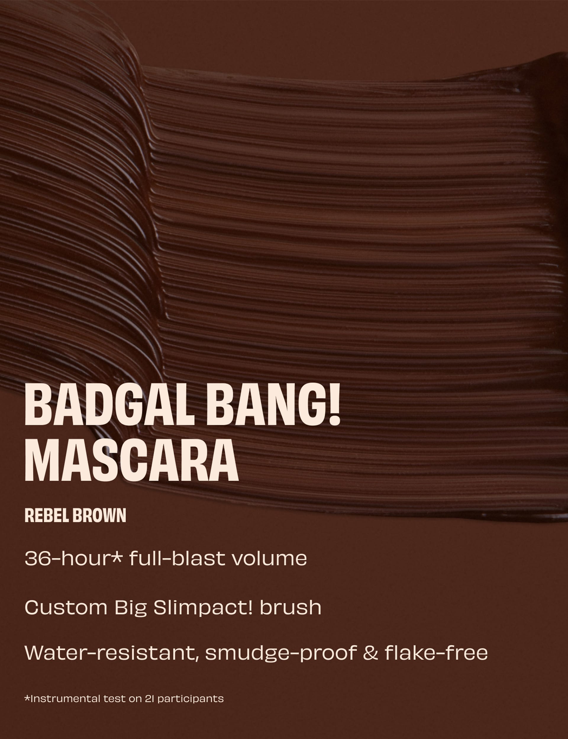 Benefit volumising mascara in Rebel Brown shade 8.5g, UK version