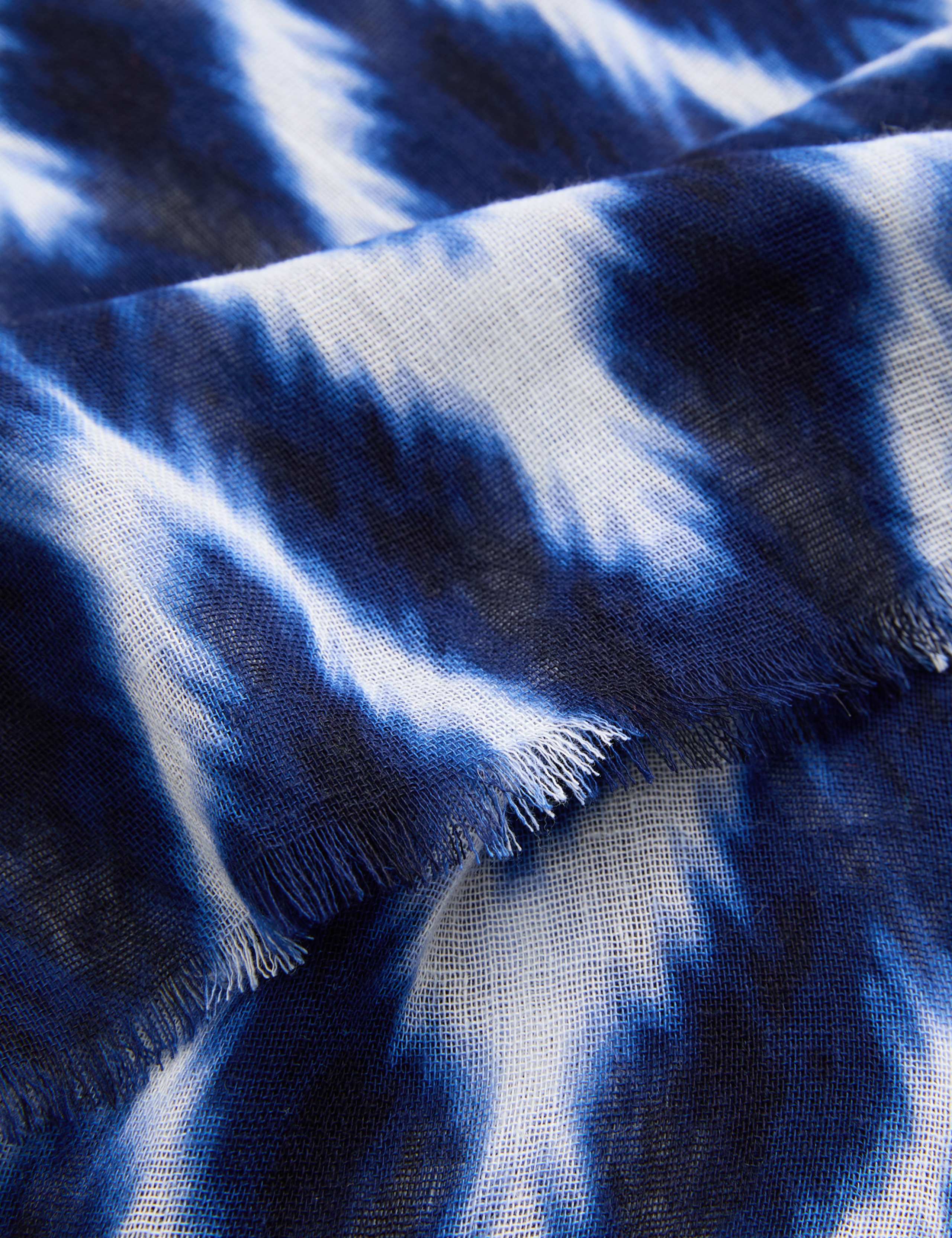M&S linen blend ikat printed scarf - British product