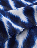 M&S linen blend ikat printed scarf - British product