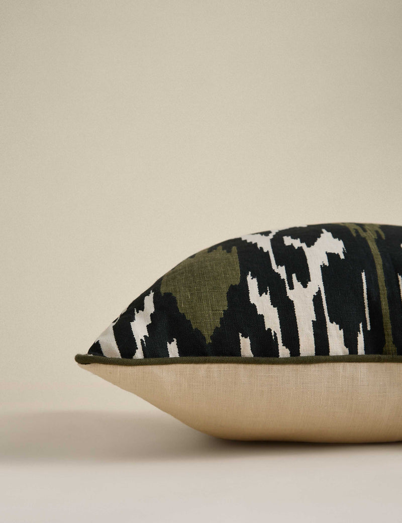 Linen Ikat Cushion 50cm square, UK version