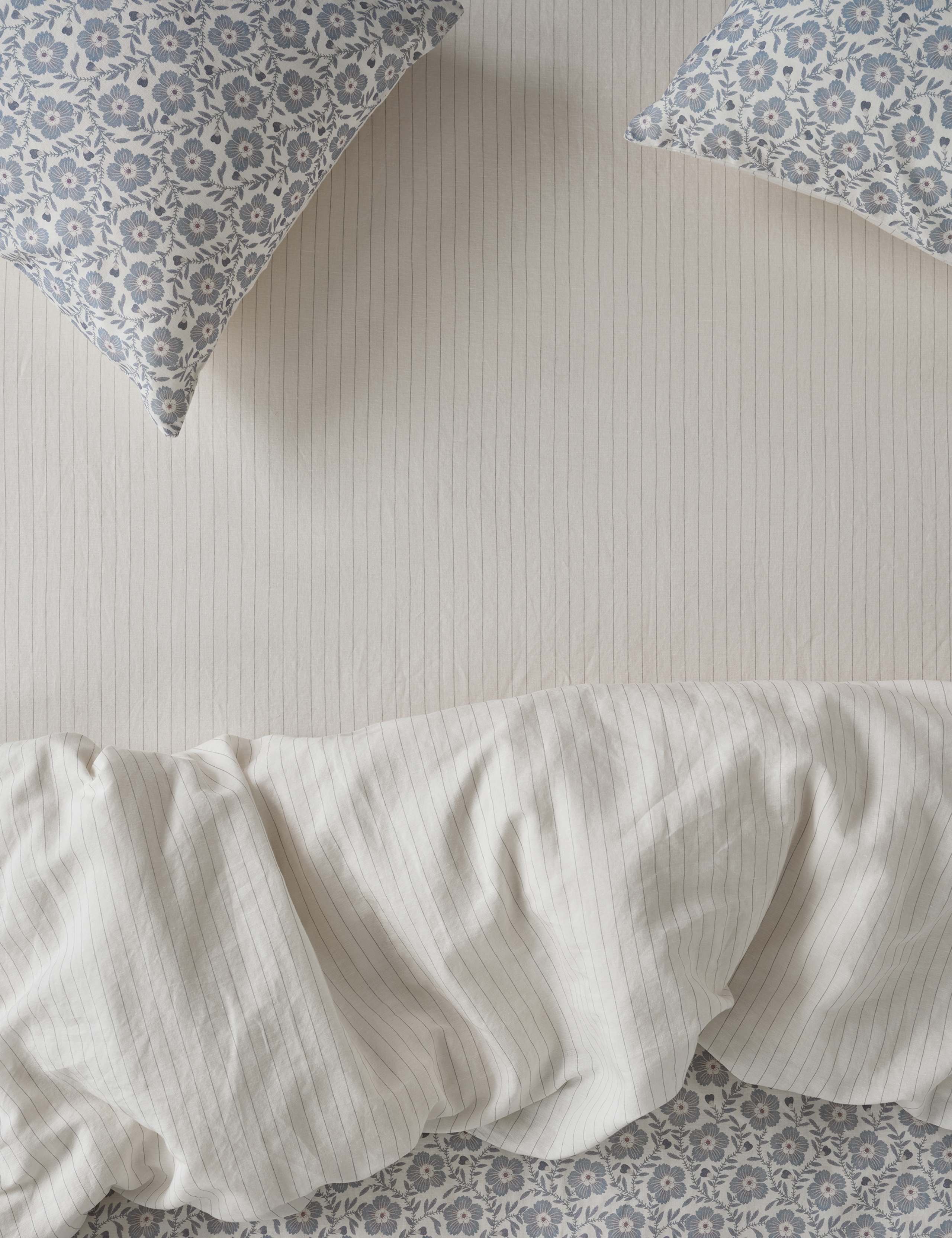 Piglet In Bed linen folk floral fitted sheet, imported from the UK