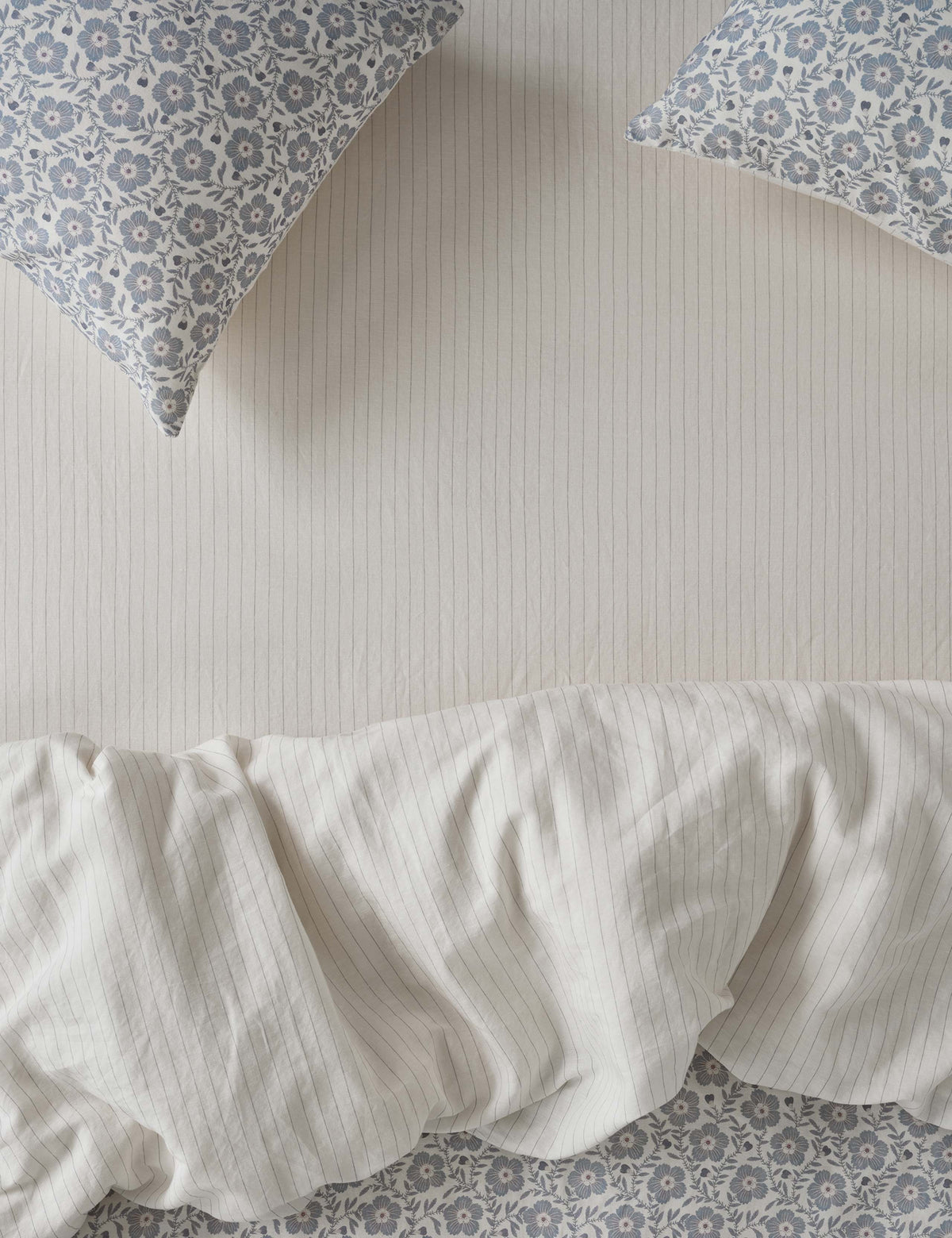 Piglet In Bed linen folk floral fitted sheet, imported from the UK
