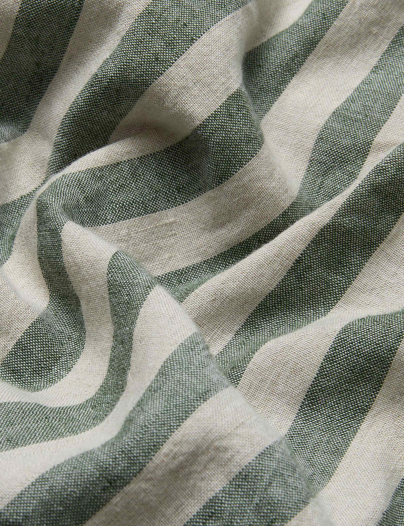 Piglet in Bed linen rich Pembroke stripe fitted sheet, UK version