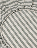 Piglet in Bed linen rich Pembroke stripe fitted sheet, UK version