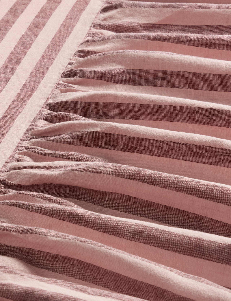 Piglet In Bed striped valance sheet, UK version