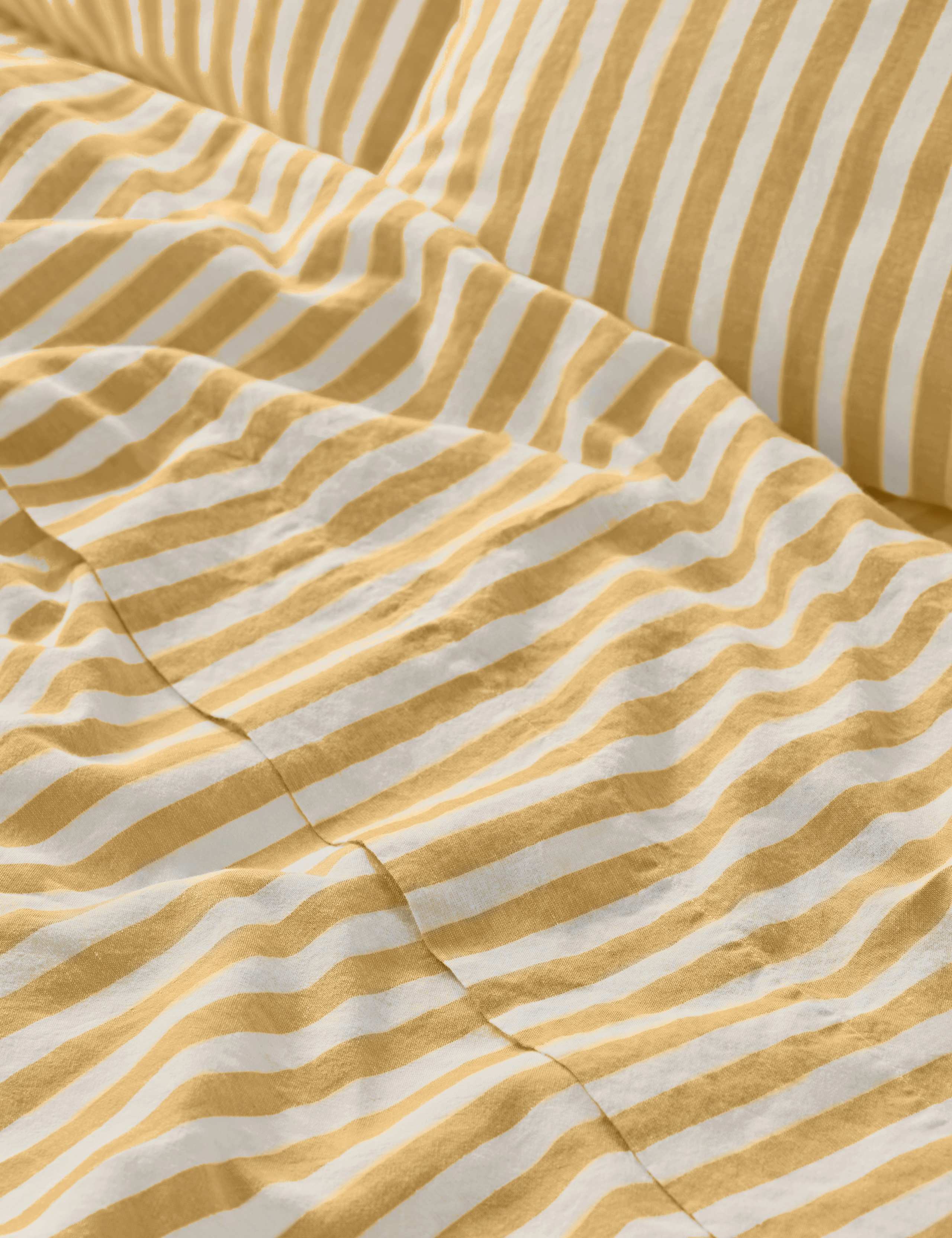 Piglet in Bed linen rich striped flat sheet - British product