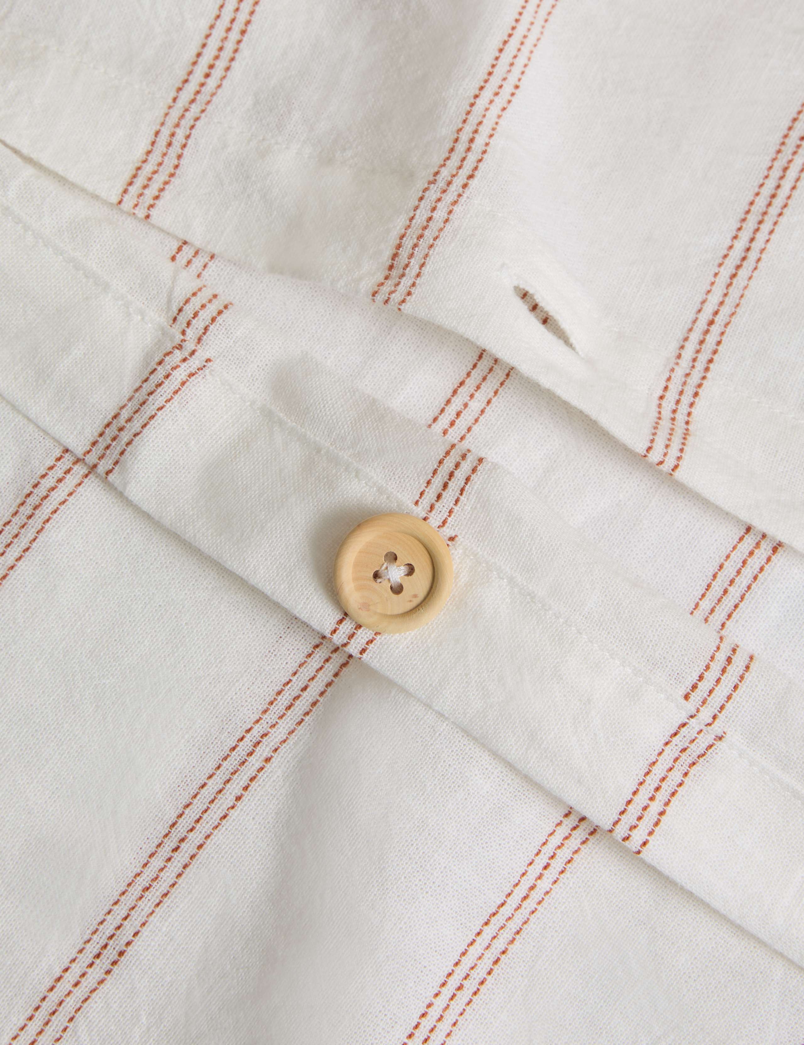 Linen rich striped jacquard bedding set, imported from the UK