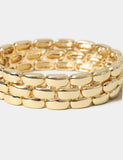 Linked bracelet in metal style, UK version