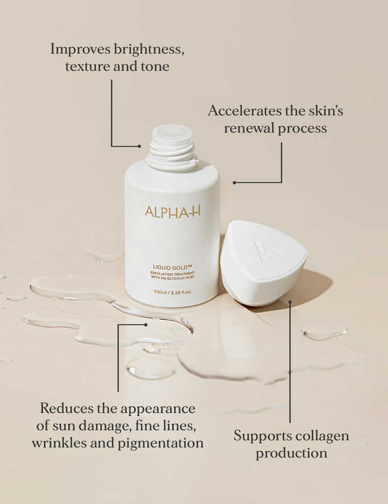 Liquid Gold Exfoliating Treatment with 5% Glycolic Acid 100ml, UK version