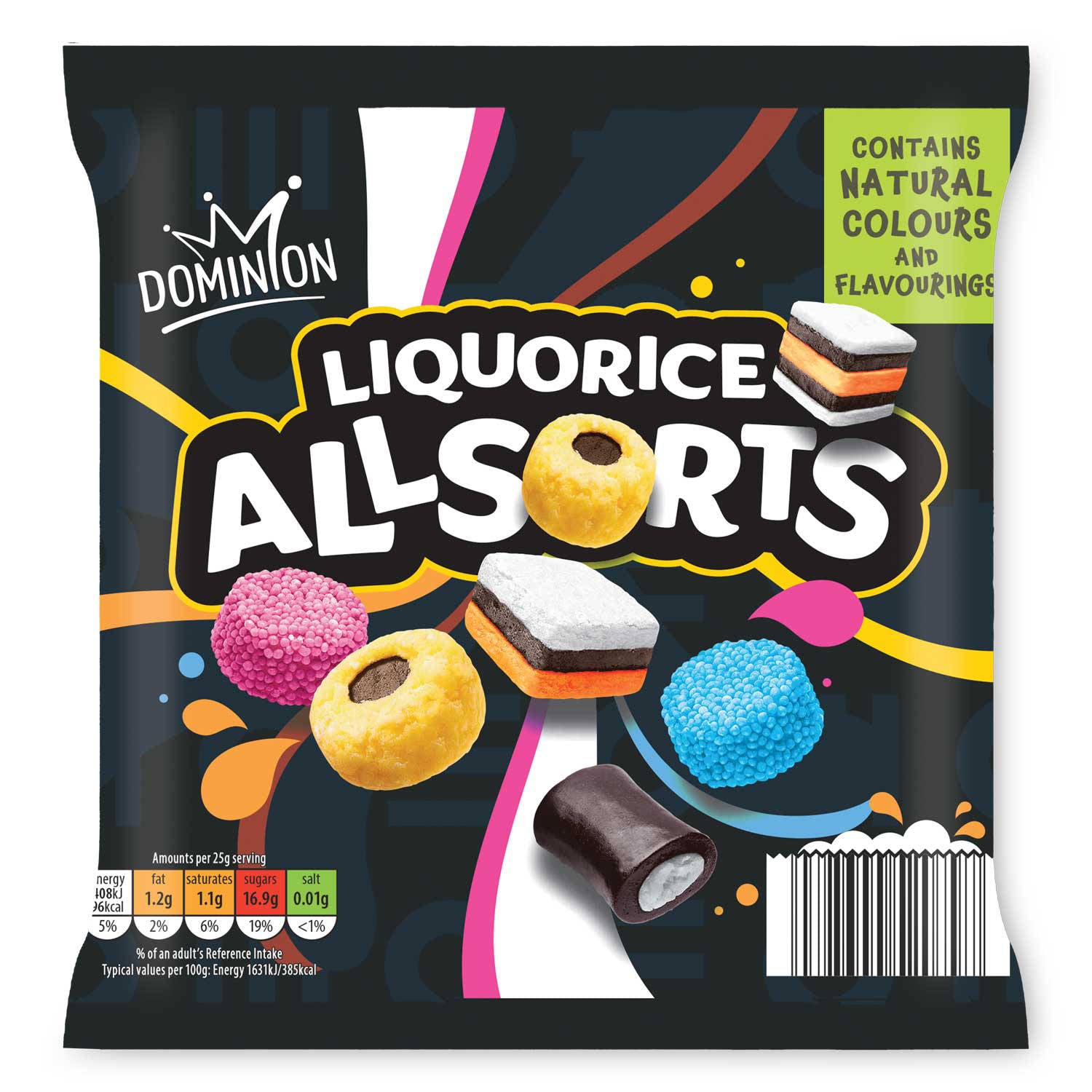 Classic Liquorice Allsorts mixed sweets, UK version