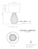 Laura Ashley Liza table lamp 58cm height (British brand)