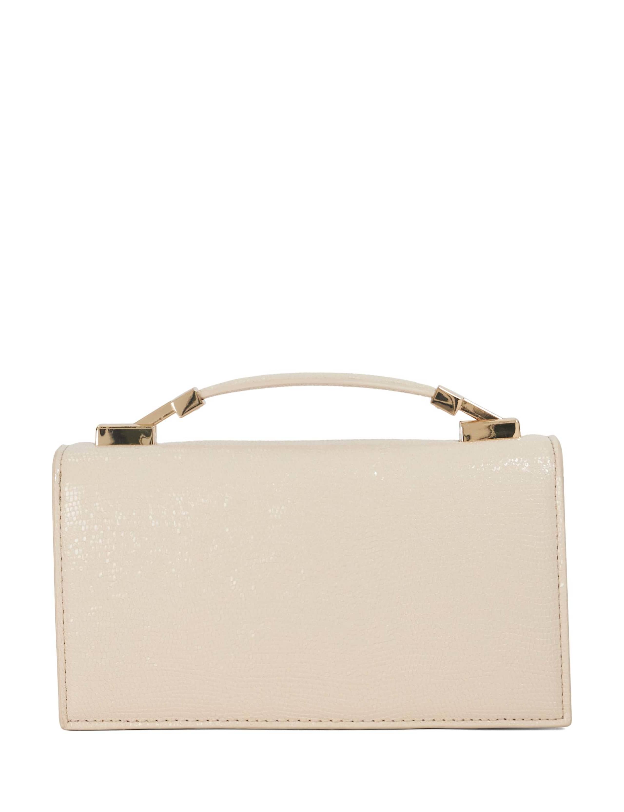 Dune London small lizard effect top handle grab bag (British brand)