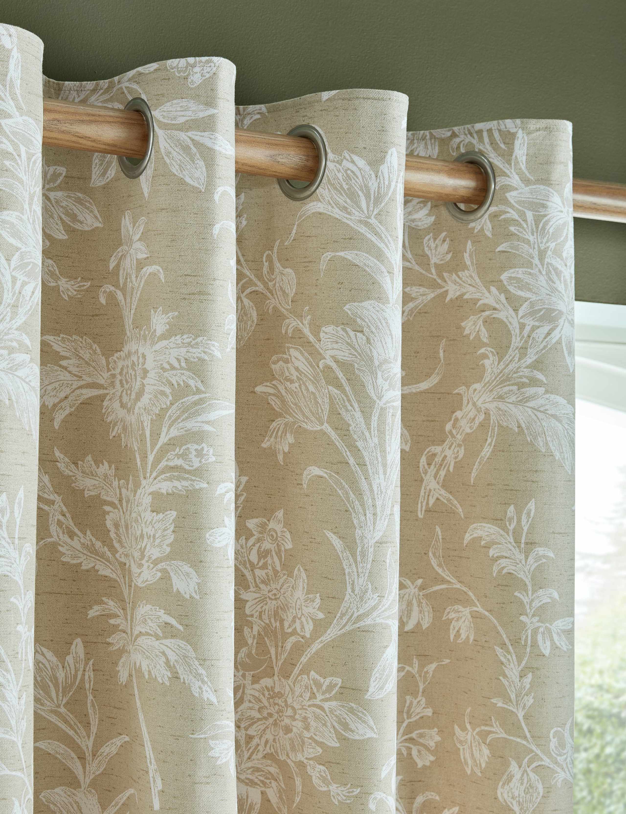 Laura Ashley Lloyd pure cotton eyelet curtains, imported from the UK