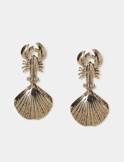 M&S M&S Lobster Shell Drop Earrings 58mm- Buy online at McGrocer