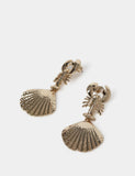 M&S lobster shell drop earrings 58mm, imported from the UK