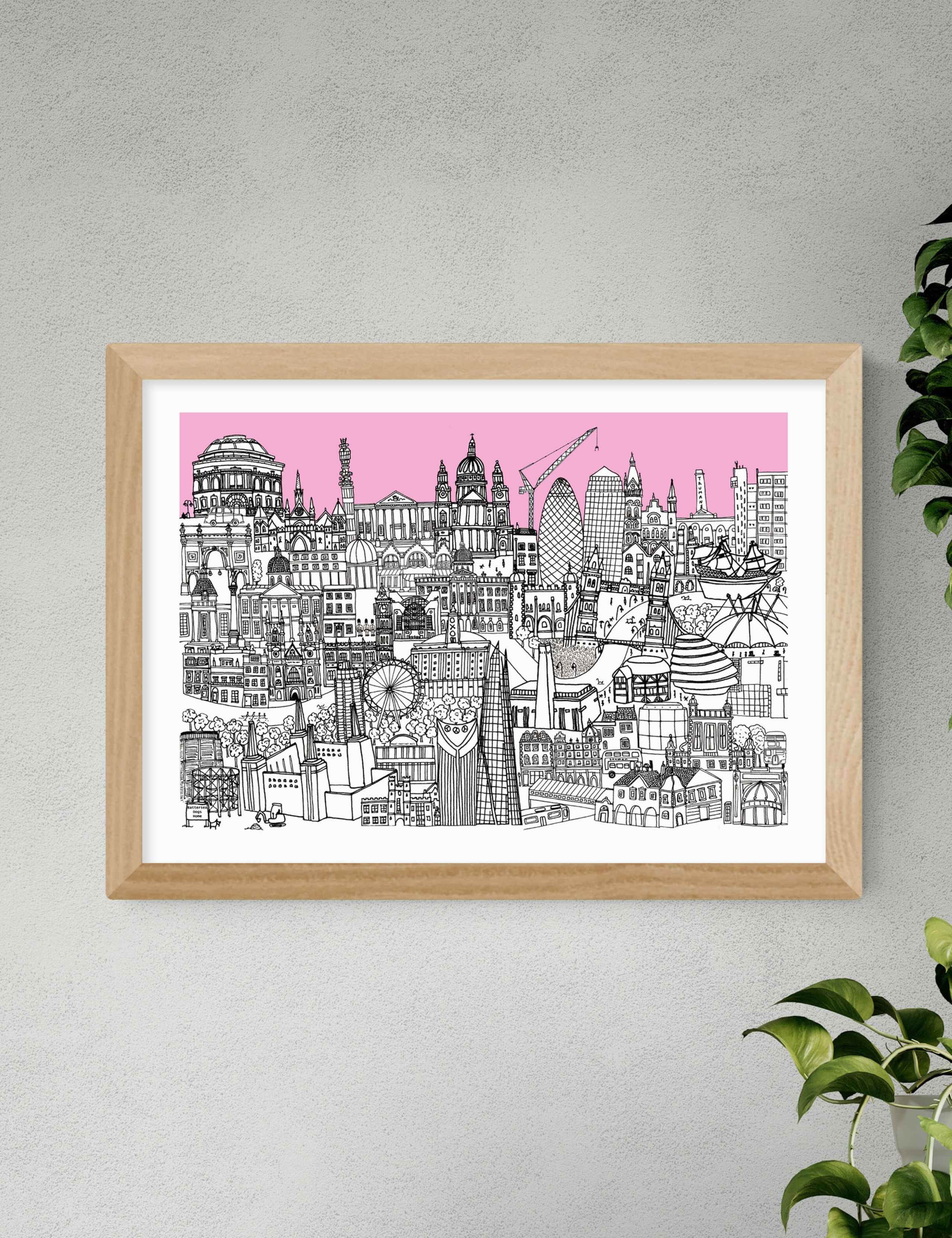 East End Prints London Jungle framed art print (British brand)