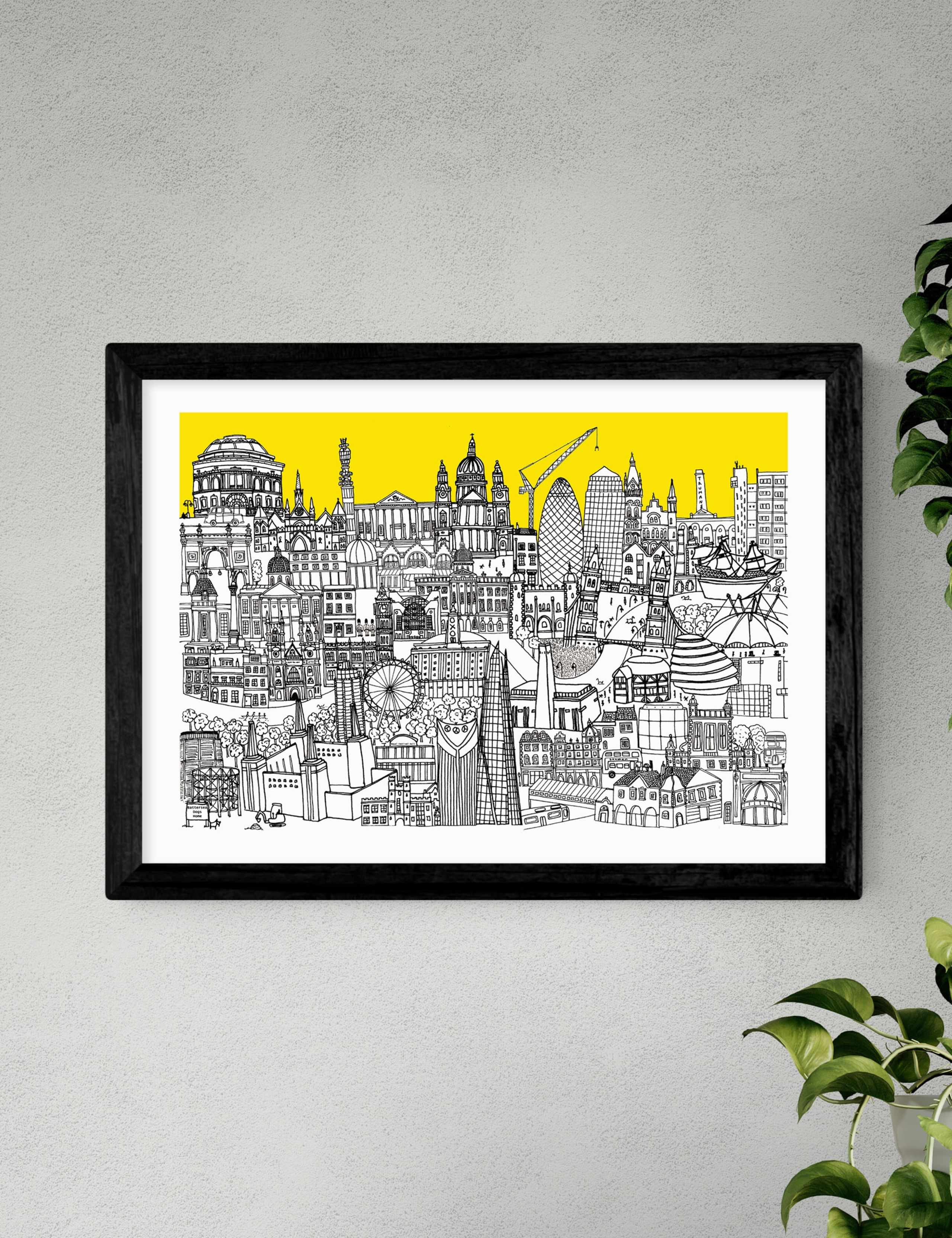 East End Prints London Jungle framed art (British brand)