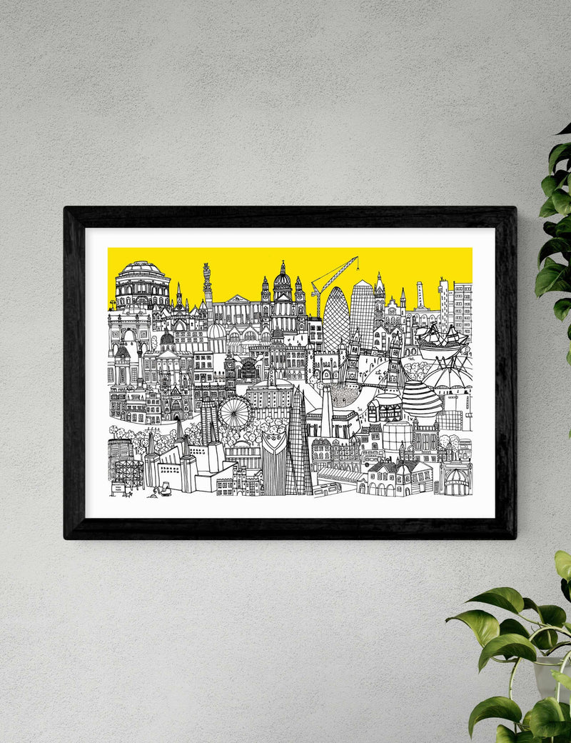 East End Prints London Jungle framed art (British brand)