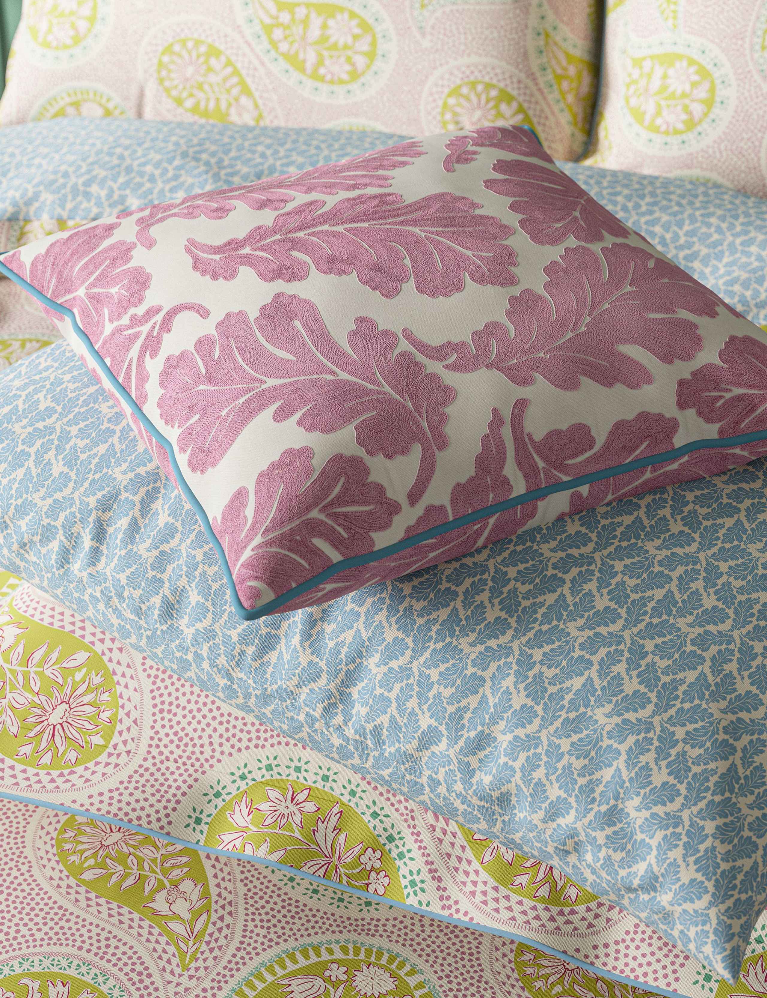 Land & Shore Lori cushion 50cm square - British product