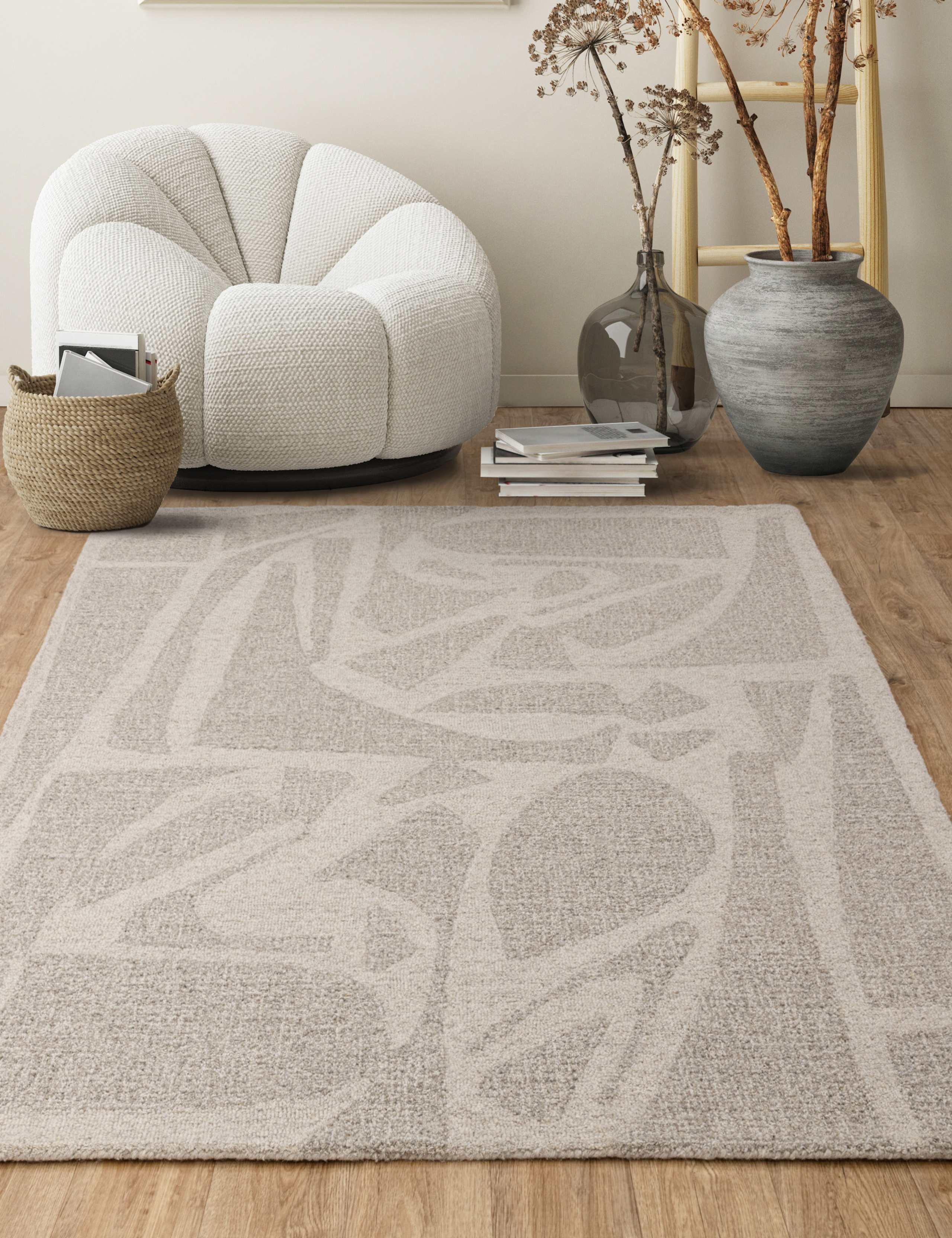Loxley pure wool rug, modern abstract design, UK version