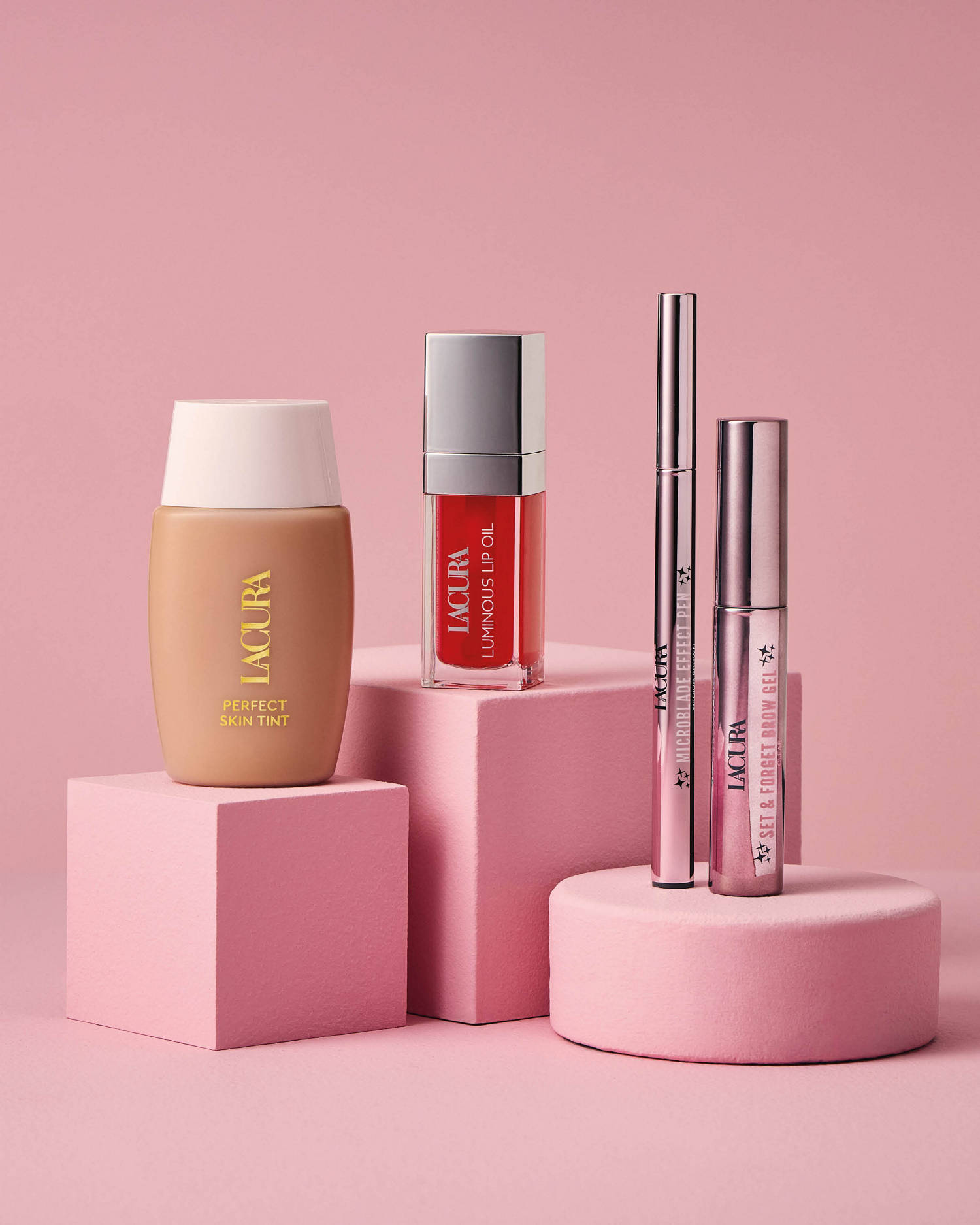Luminous Lip Oil in Clear Cherry and Pink shades, 10ml, UK version