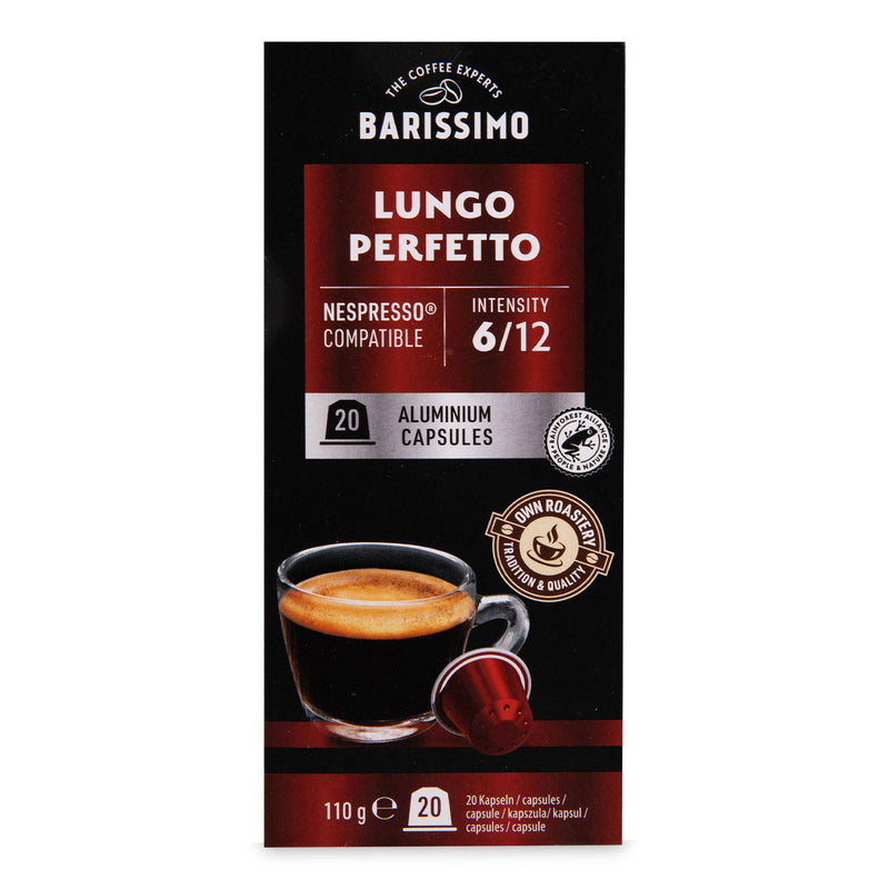 Lungo coffee pods, imported from the UK
