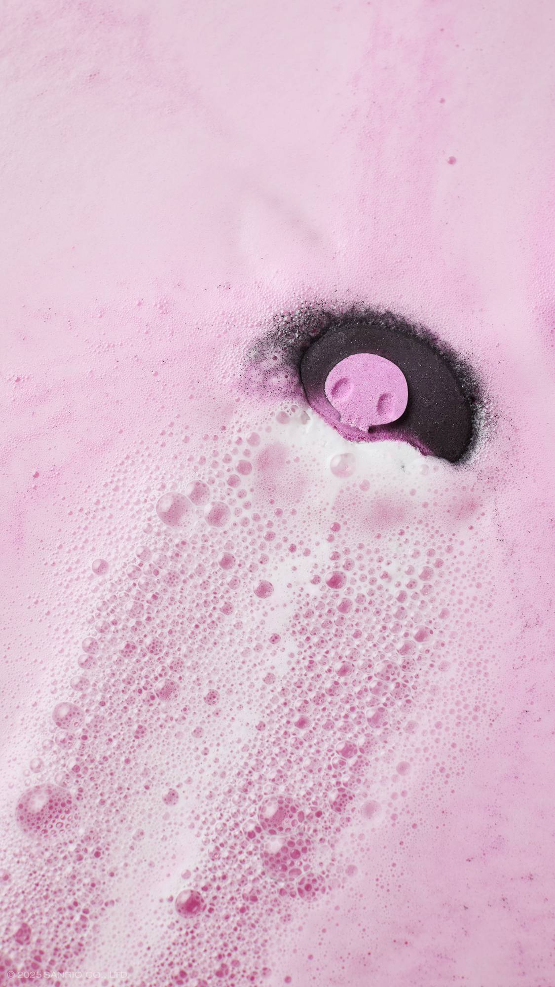 Lush Kuromi bath bomb with rainbow black lustre, UK version