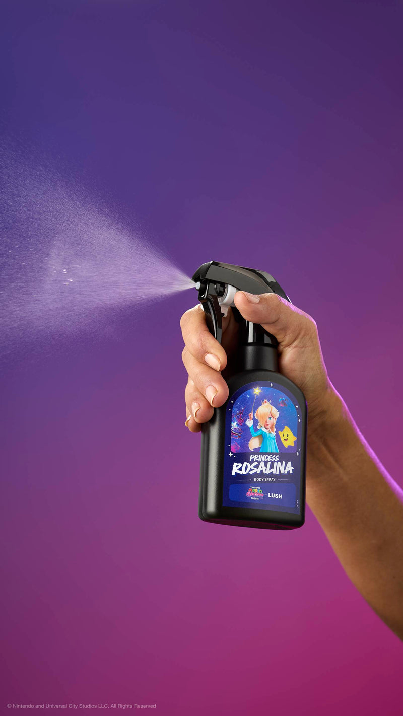 Lush Princess Rosalina body spray from Super Mario Galaxy collection, UK version
