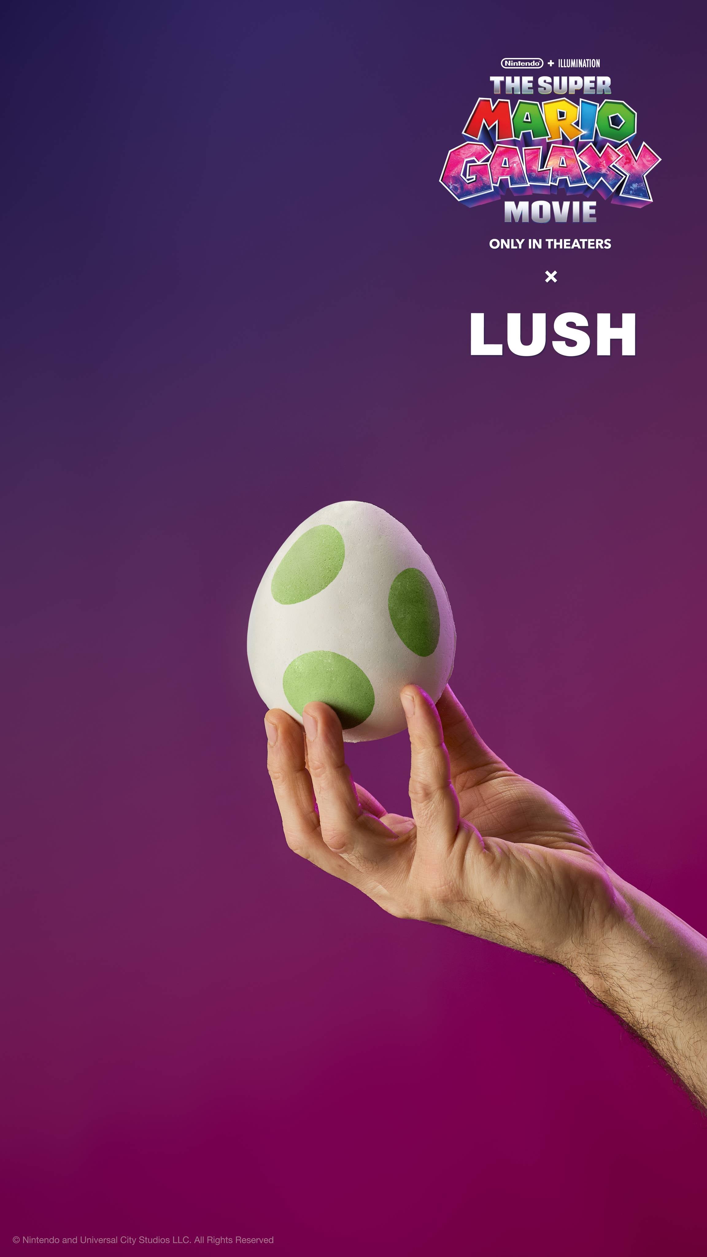 Lush Yoshi Egg bath bomb with collectable shower gummy - British product