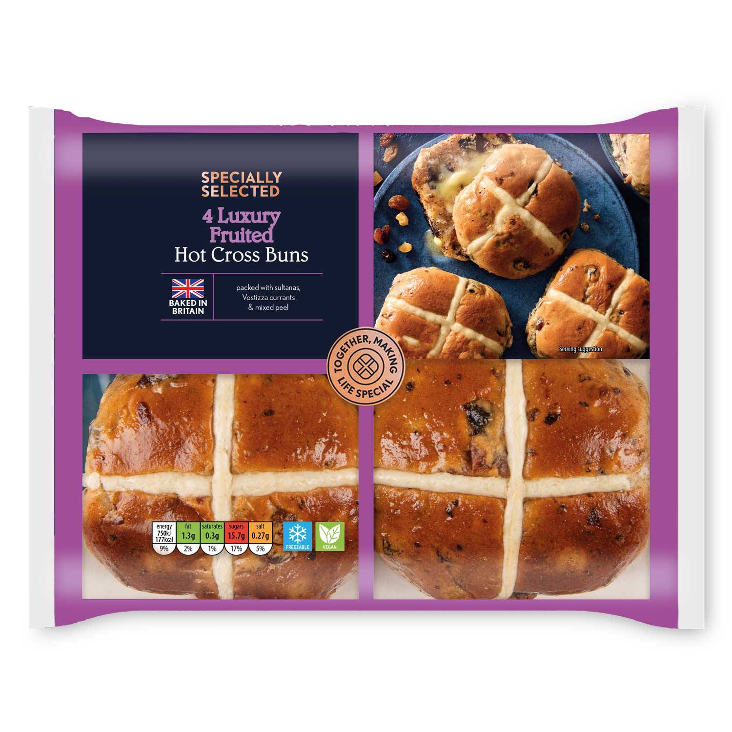 Luxury Hot Cross Buns, UK version