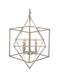 Plafonnier cube argent antique (marque britannique)