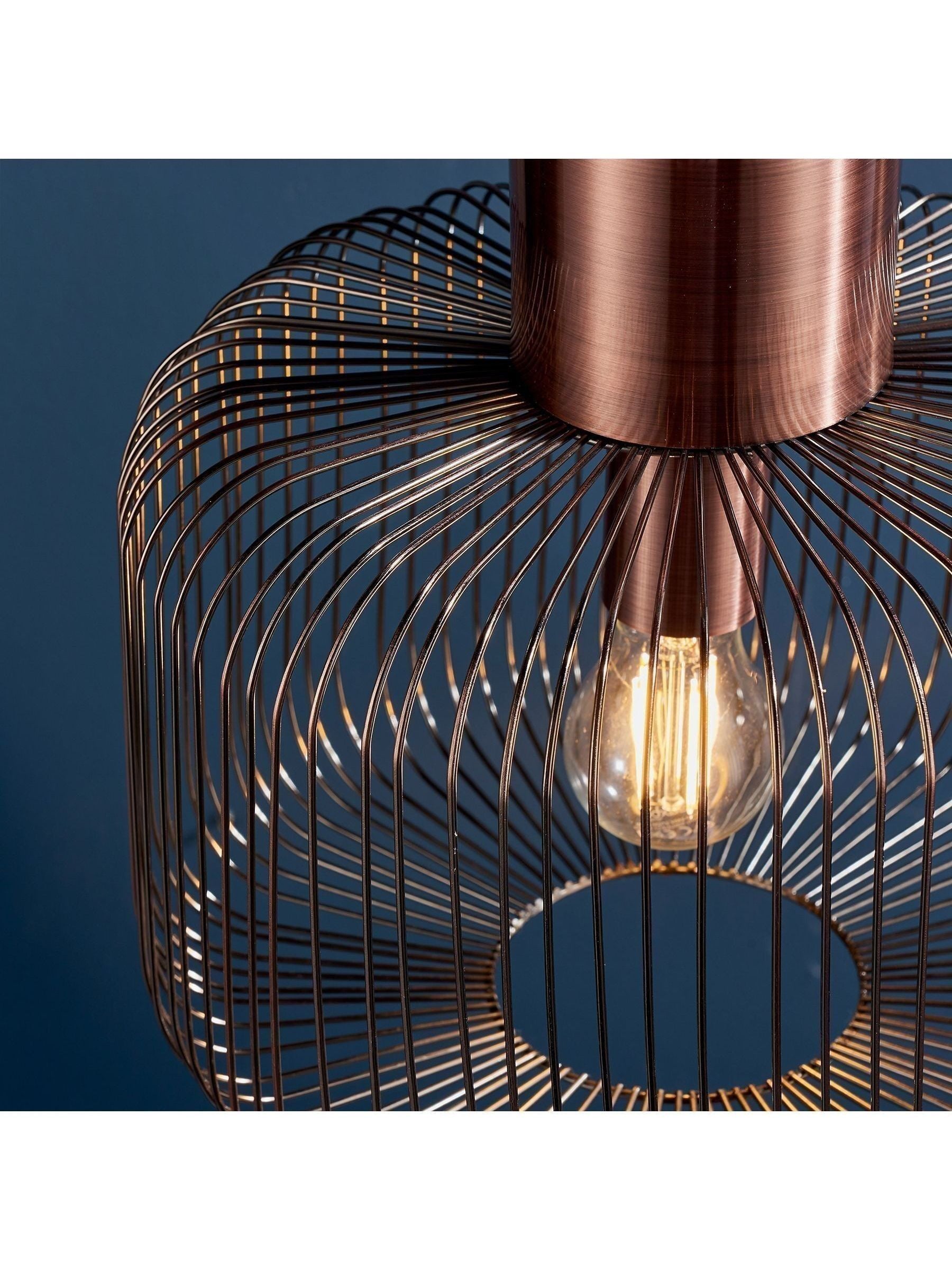 Gallery Home copper Nichol ceiling light pendant (British brand)