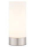 Gallery Home Silver Lara touch control table lamp, imported from the UK