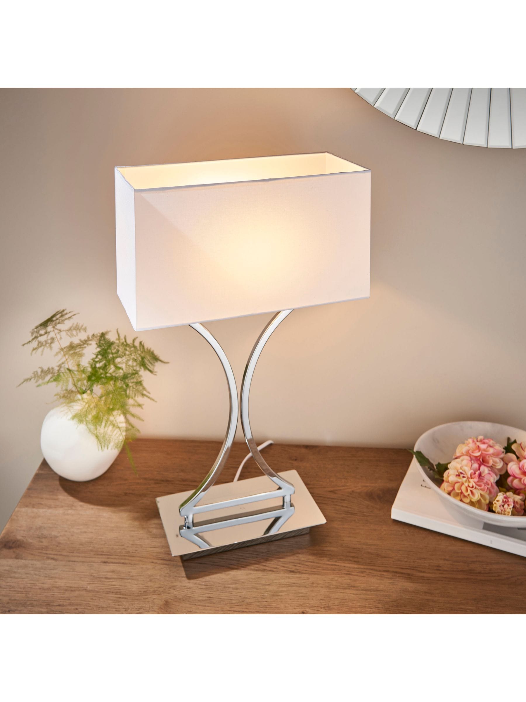 Gallery Home silver Appella table lamp (British brand)
