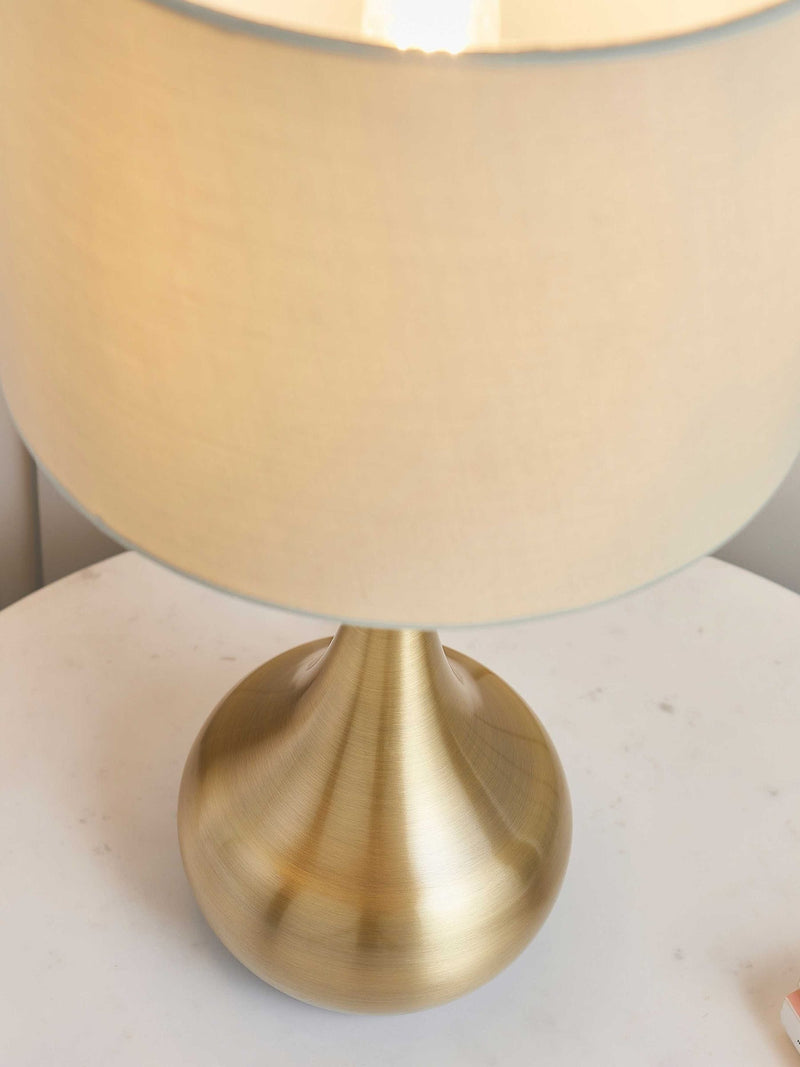 Gallery Home table lamp silver ambiance touch dimming (British brand)