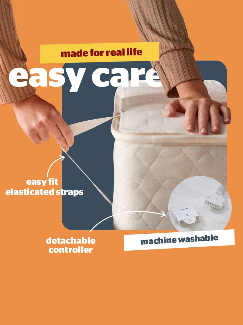 Silentnight Cream Dual Control Electric Blanket 135x120cm, UK version