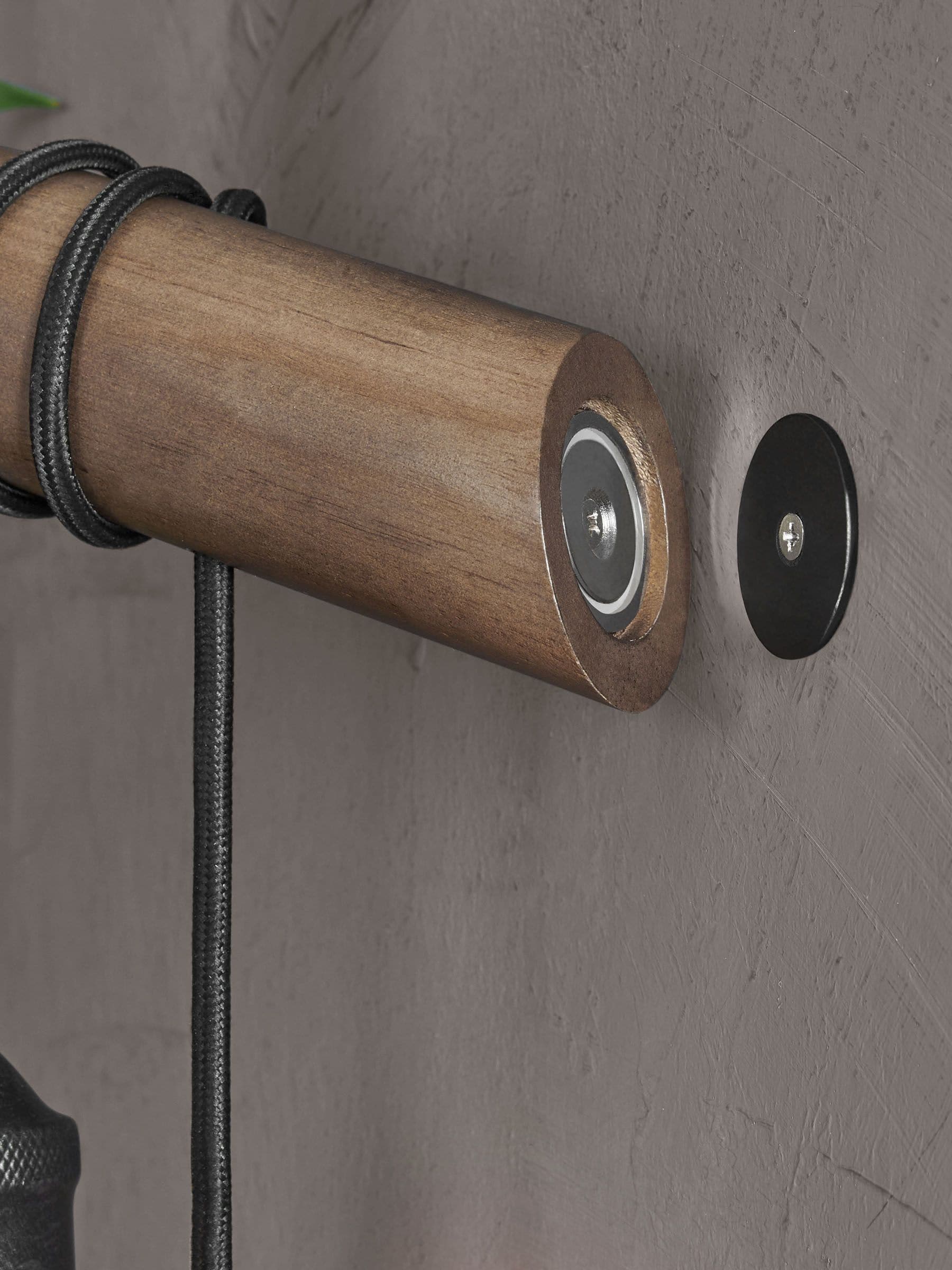 Bronx brown plug in wall light, UK version