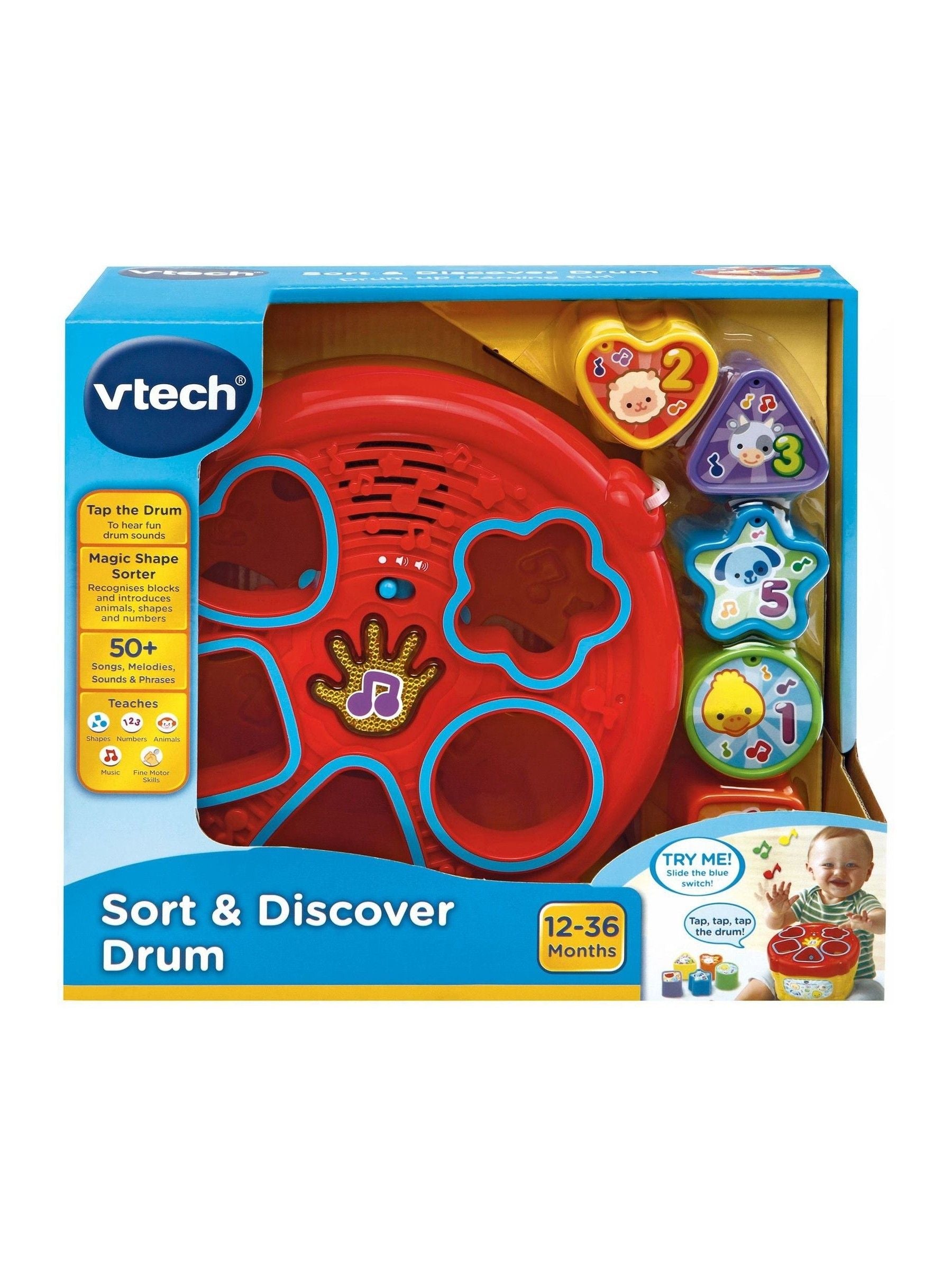 VTech Sort & Discover Drum toy, imported from the UK