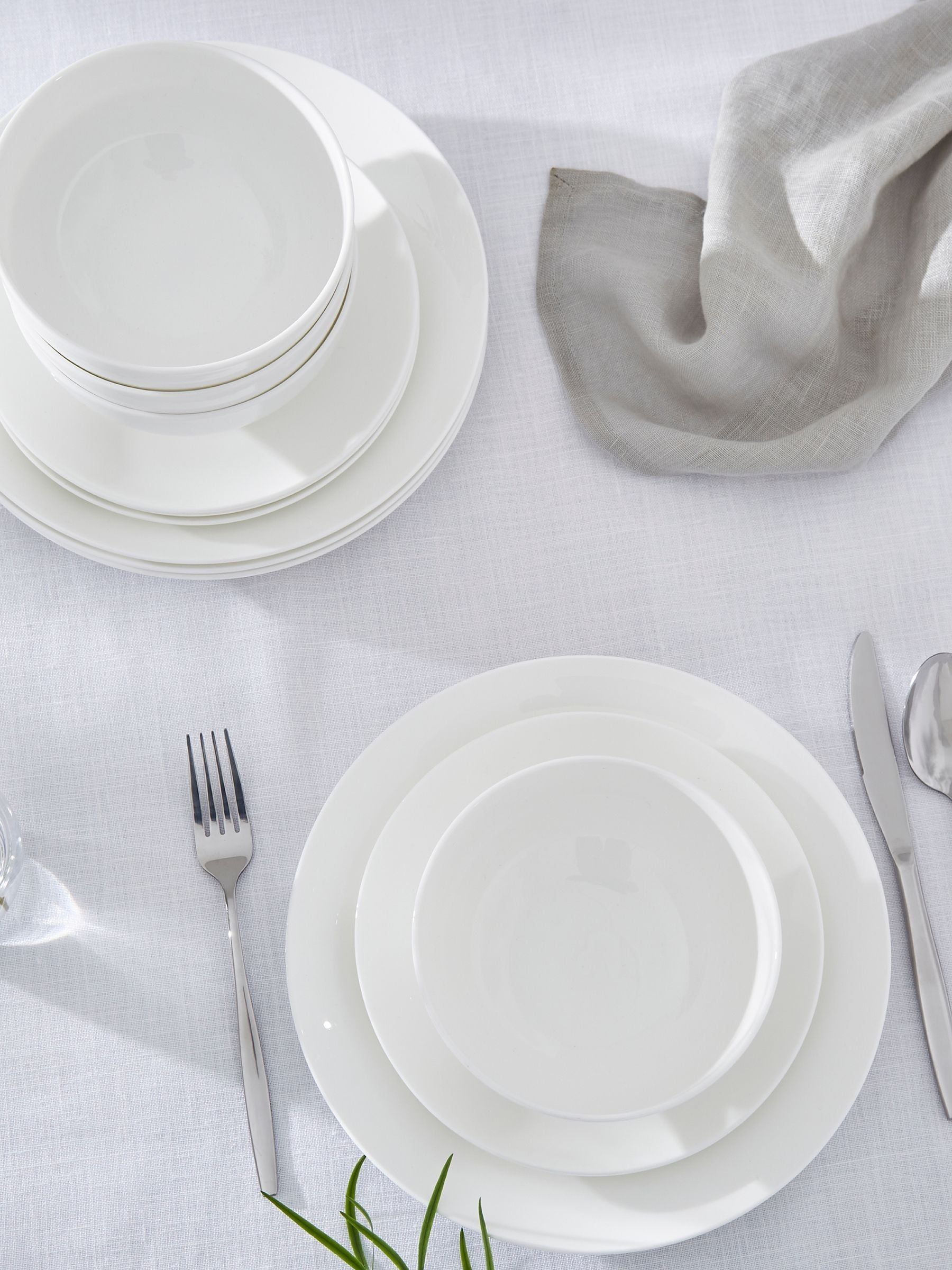 Royal Worcester White Serendipity 12 piece dinner set, imported from the UK